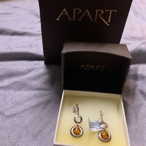 Genuine Baltic Amber Silver Earrings (NWT)